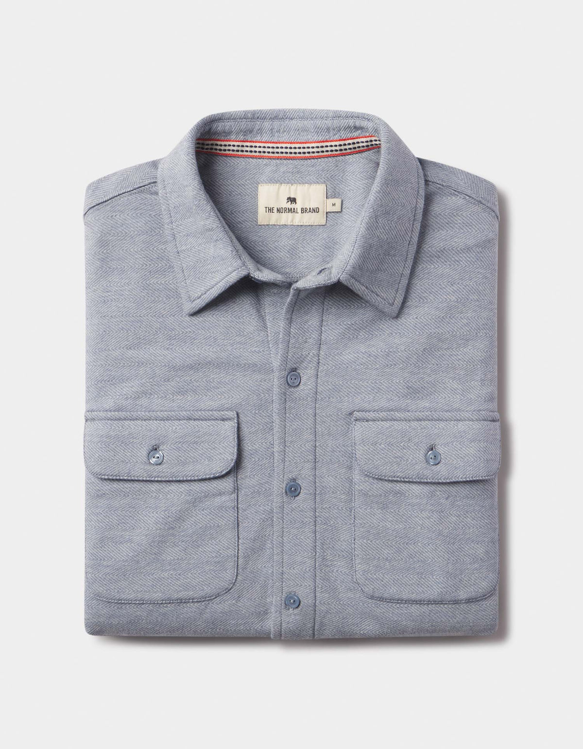 Textured Knit Shirt in Vintage Blue