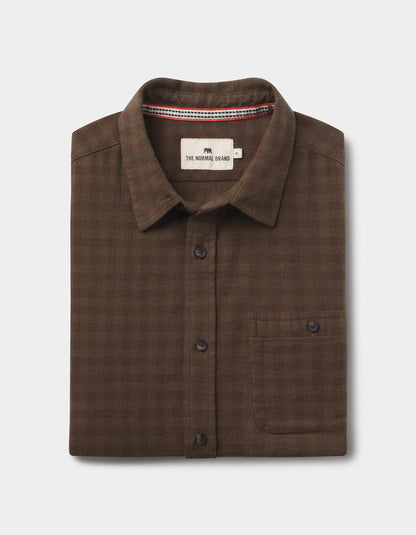 Hudson Double Brushed Flannel in Cocoa Plaid