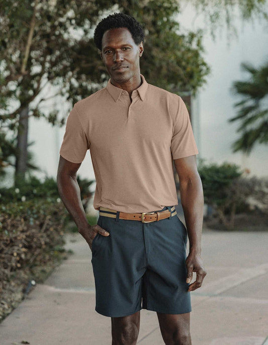 LuxeJersey Polo in Fawn
