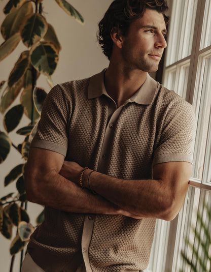 Robles Knit Jacquard Button Up