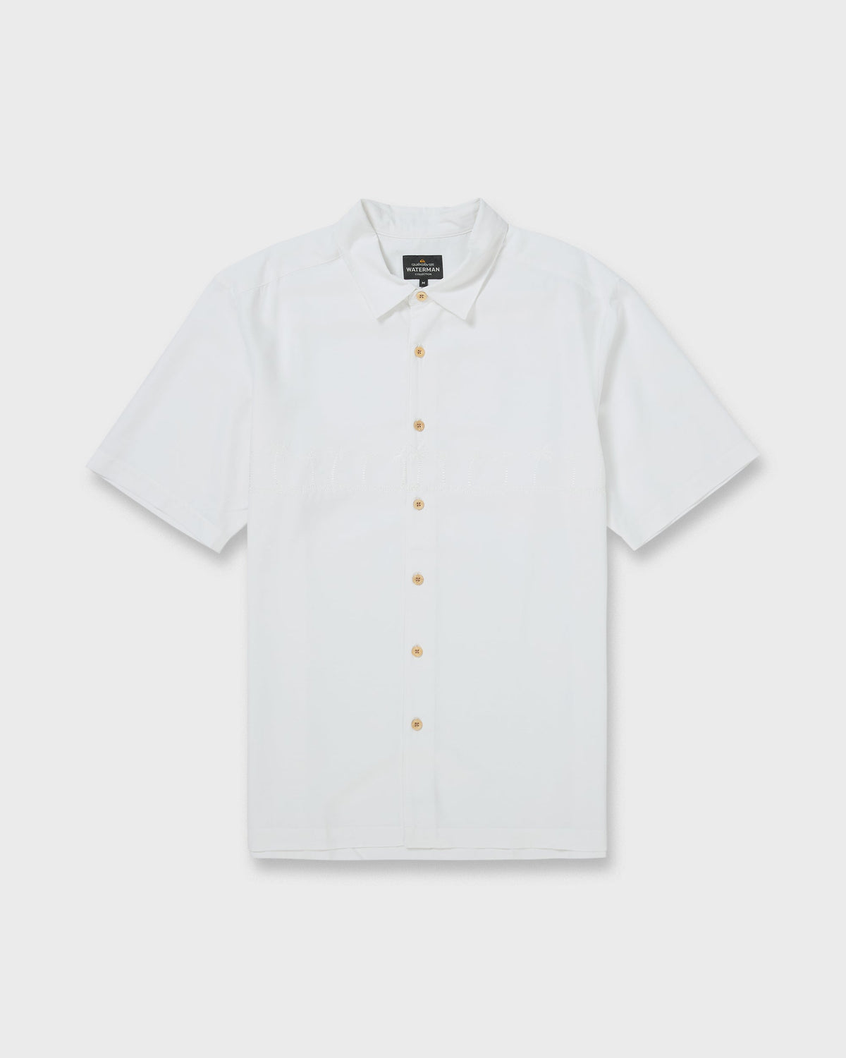 Tahiti Palms Men's Short Sleeve Woven Shirt - White