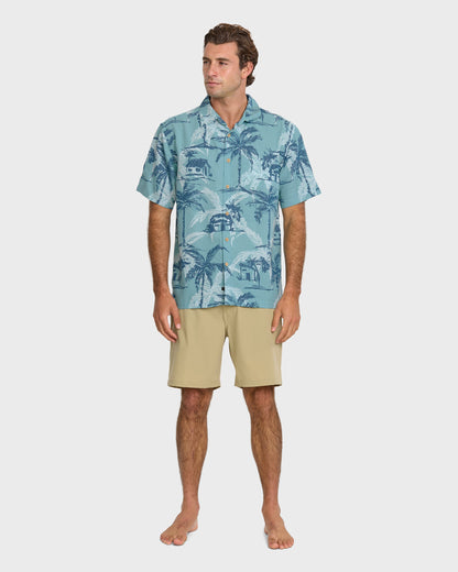 Waterman Off The Grid Shirt - Aqua