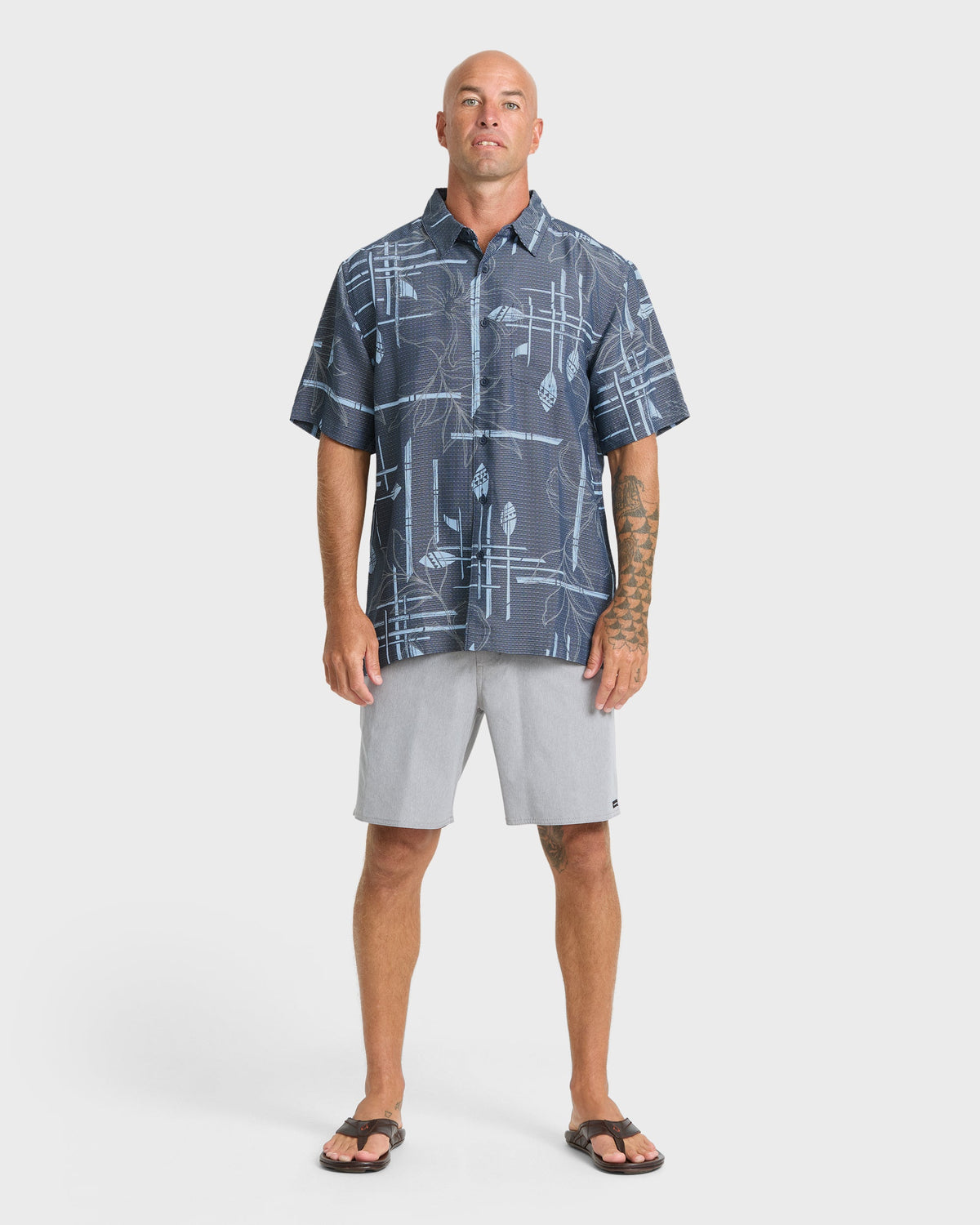 Waterman Paddle Out Short Sleeve Woven Shirt - Navy Blazer