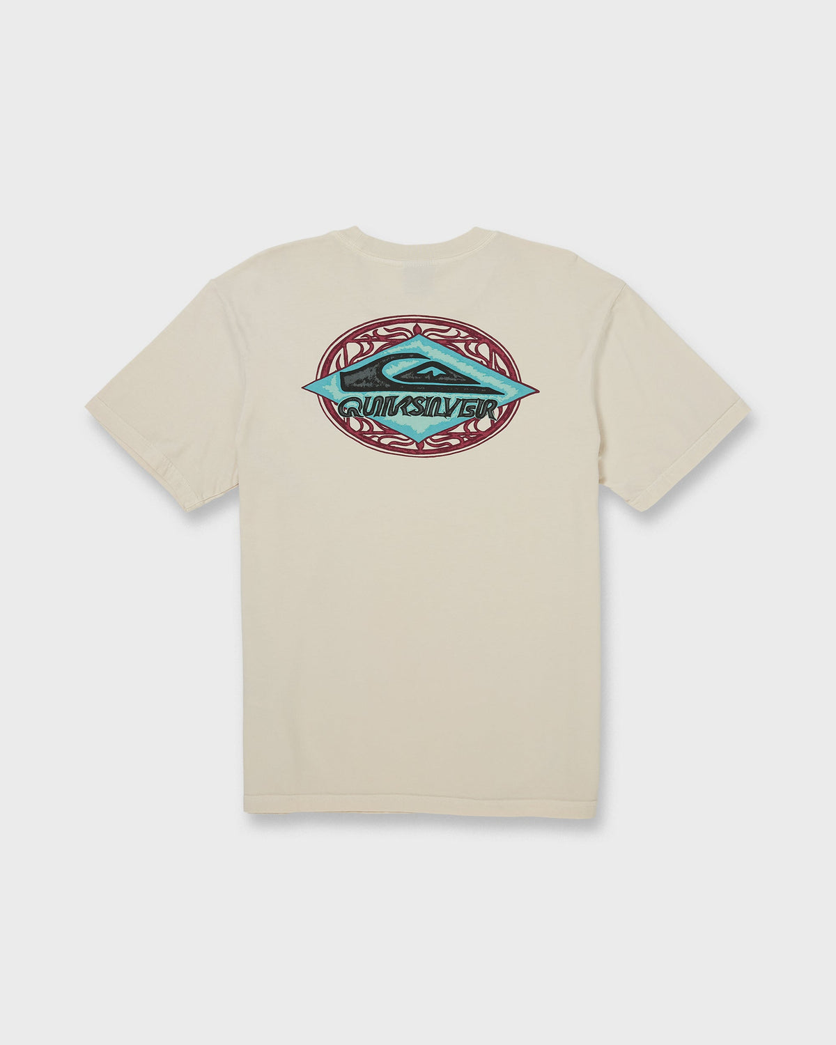 Foil Stamp Pigment-Dyed Short Sleeve T-Shirt - Silver Birch