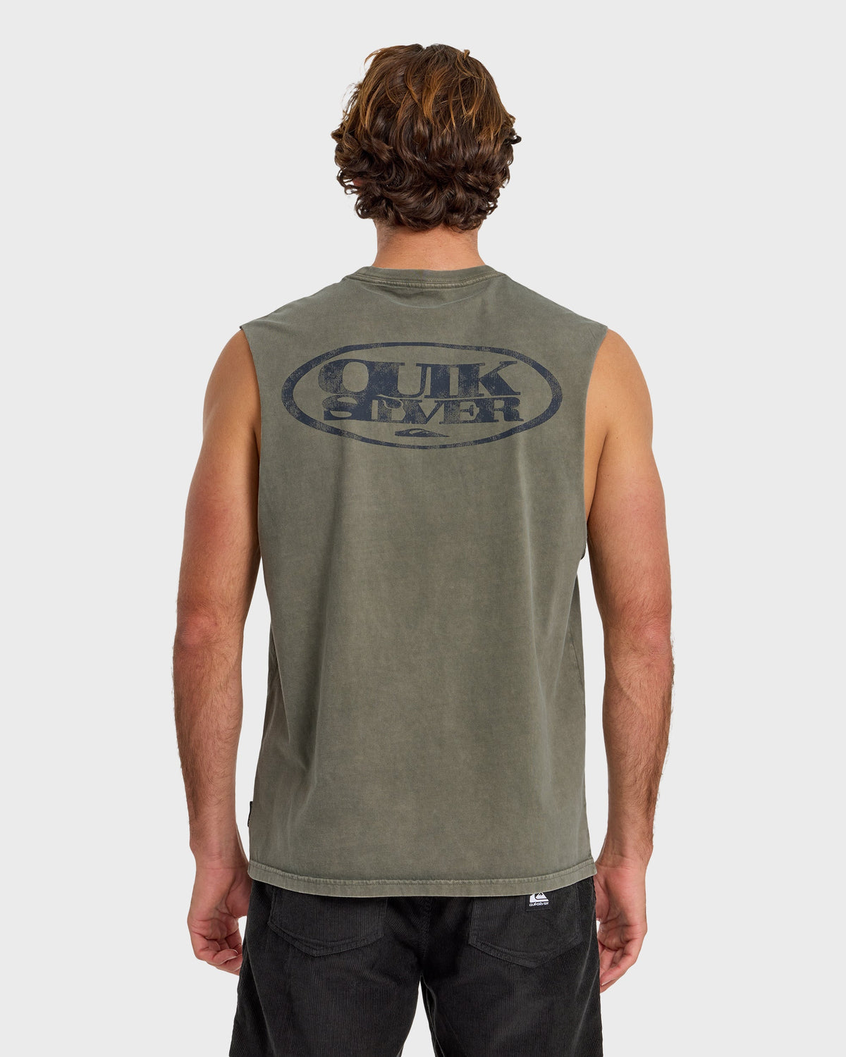 Blends Oversized Acid Wash Tank Top - Grape Leaf