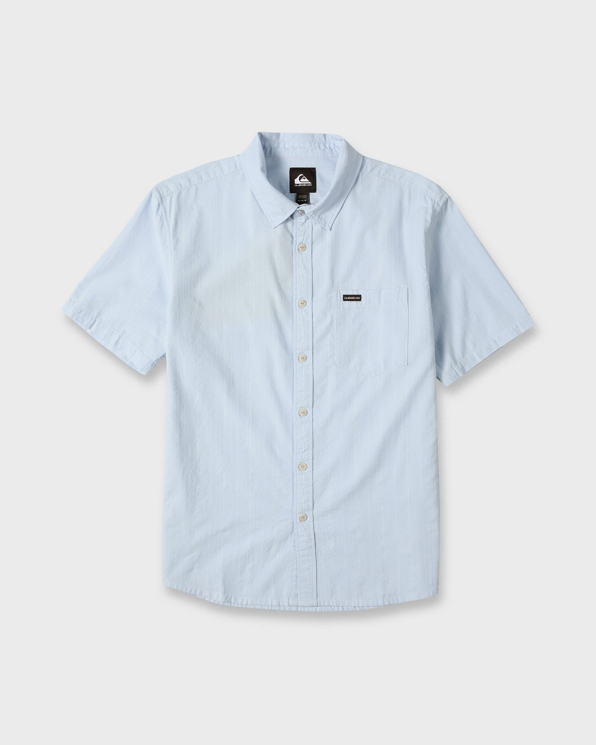 Dobby Stripe Classic Short Sleeve Woven Shirt - Skyway