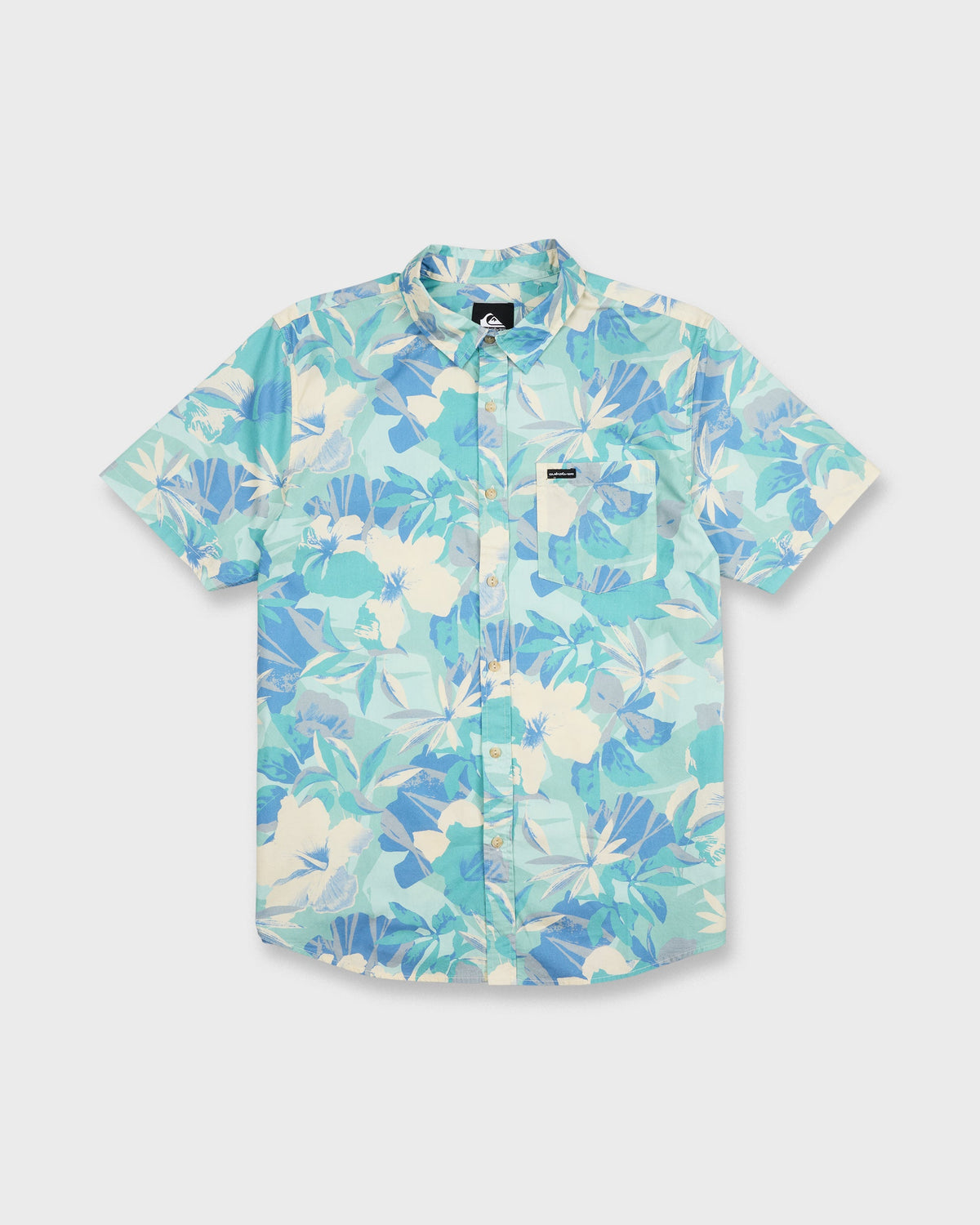 Interact Floral Classic Short Sleeve Shirt - Blue Haze