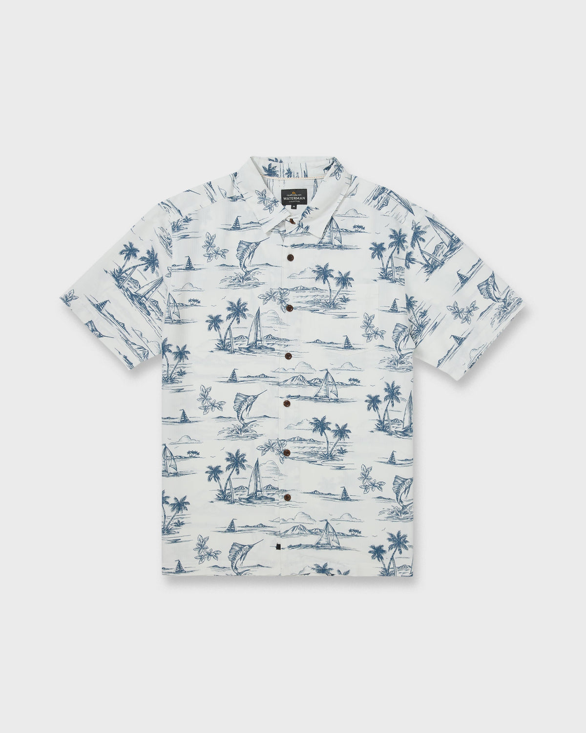 Waterman Sail Away Short Sleeve Shirt - Dark Denim