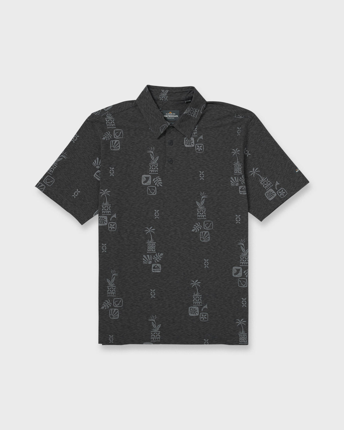 Waterman Mystic Fin UPF 50 Short Sleeve Jersey Polo Shirt - Phantom