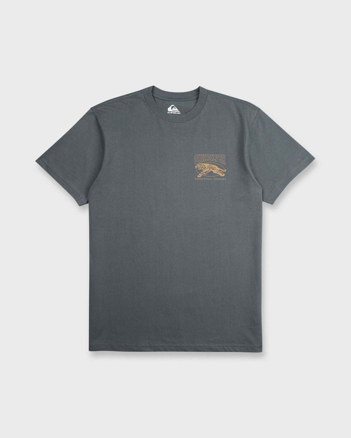 Tiger Style Short Sleeve Cotton T-Shirt - Iron Gate