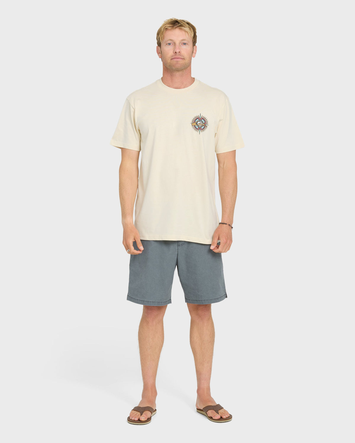 Shooting Star Short Sleeve Knit T-Shirt - Bone White