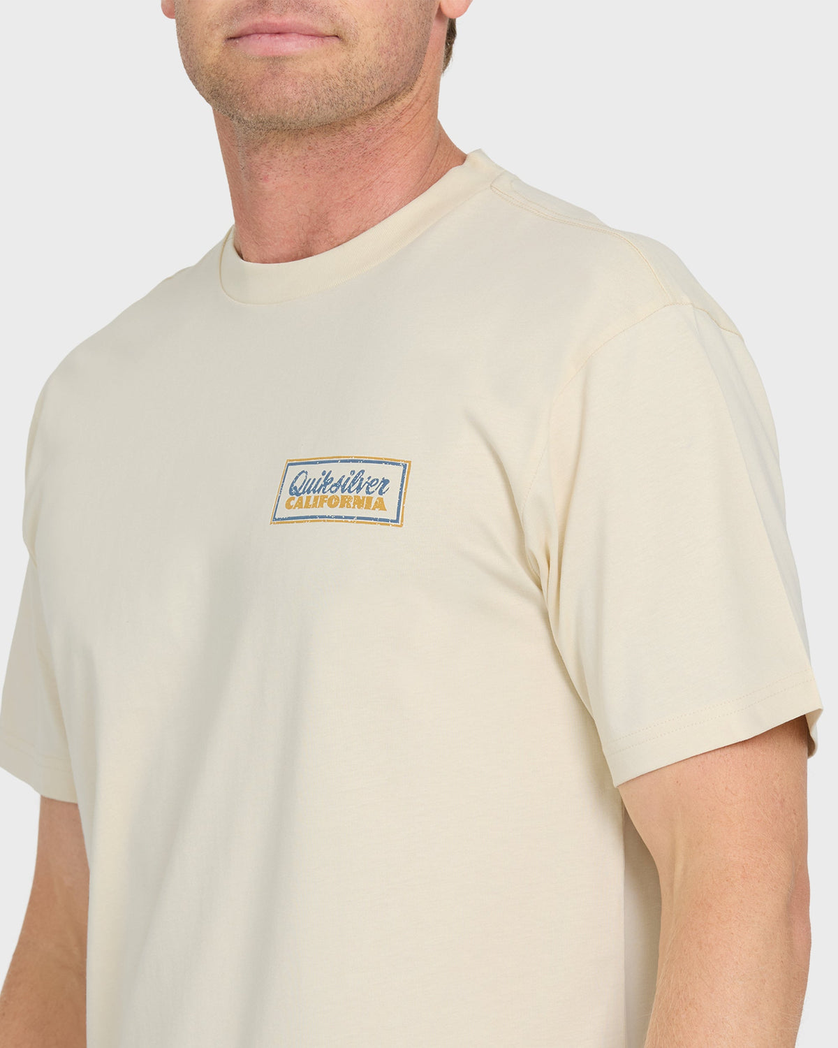 California Quiver Short Sleeve Cotton T-Shirt - Bone White