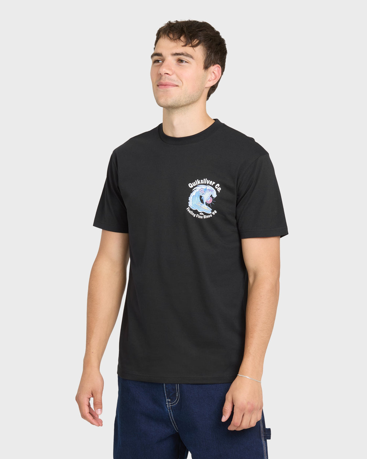 Patriot Dolphin Short Sleeve Knit T-Shirt - Black