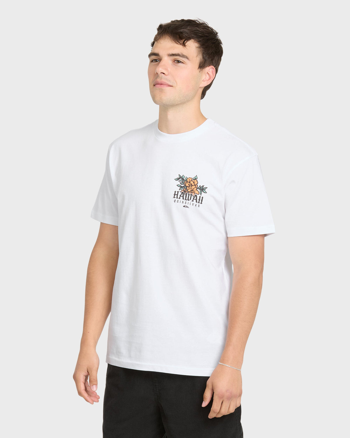Hawaii Da Rooster Classic Short Sleeve Knit T-Shirt - White