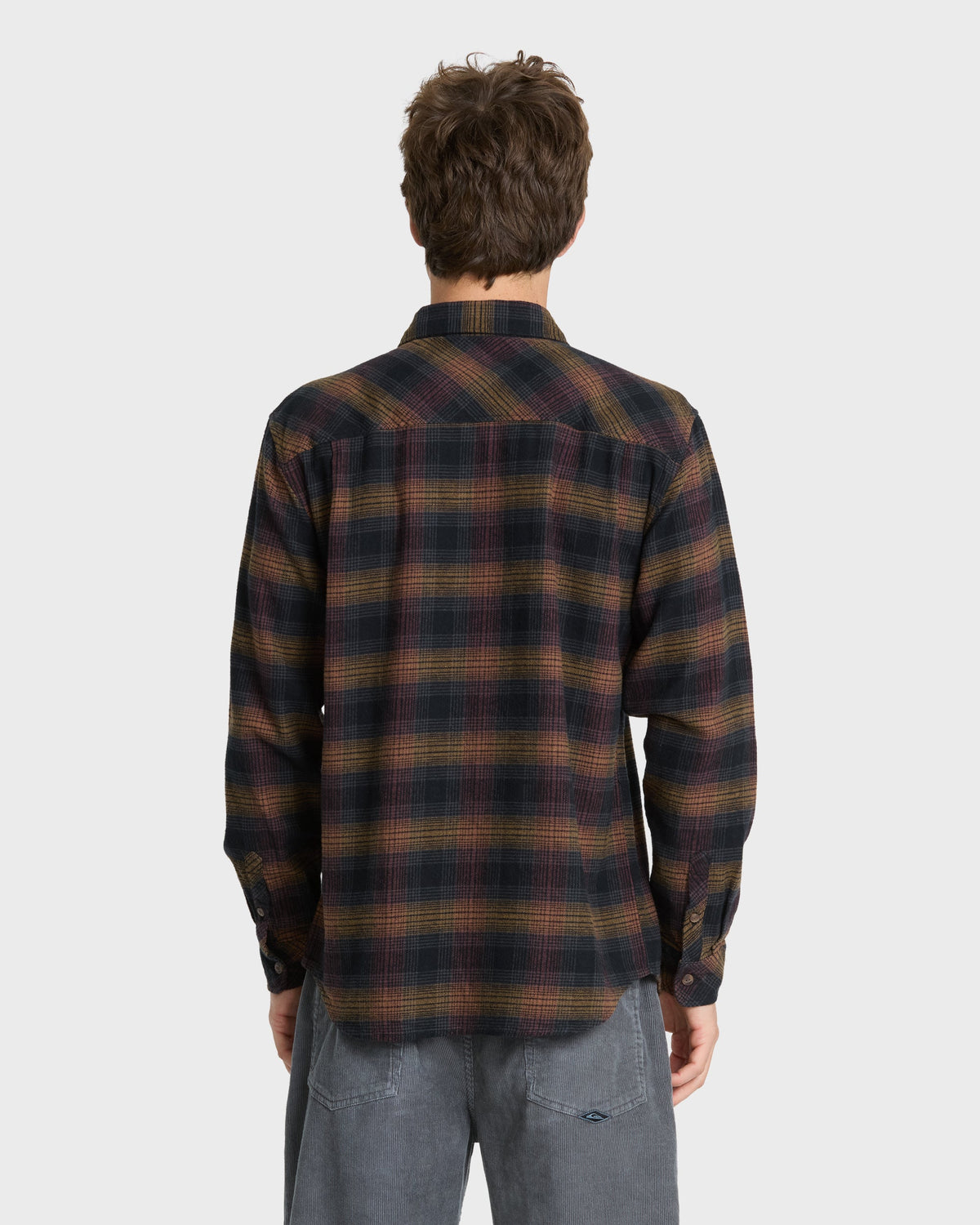 Breakwater Check Long Sleeve Flannel Shirt - Anthracite