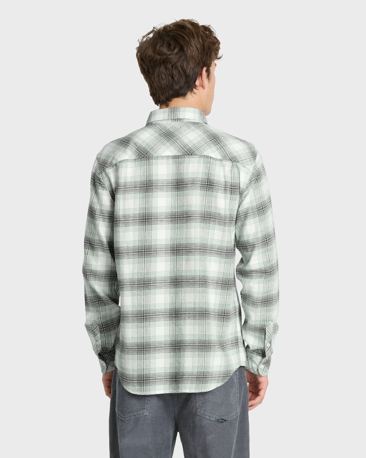 Breakwater Check Long Sleeve Flannel Shirt - Snow White