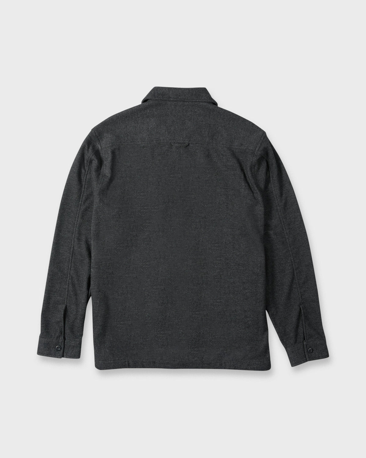 Flannel Long Sleeve Overshirt - Black Heather