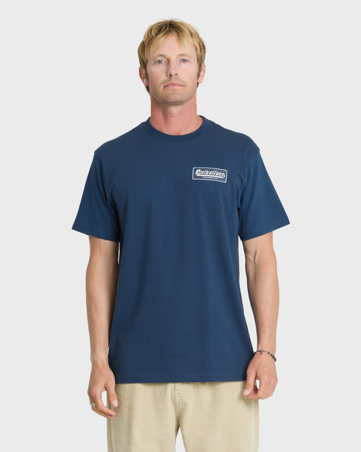 Oldie Classic Short Sleeve Knit T-Shirt - Dark Denim