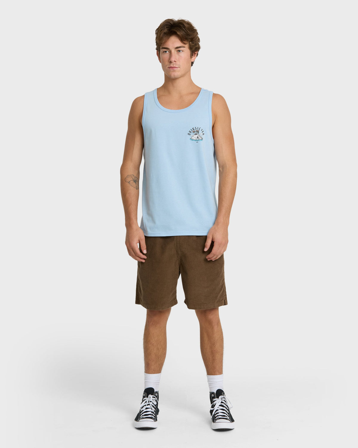 Skull Rock Tank Top - Skyway Heather