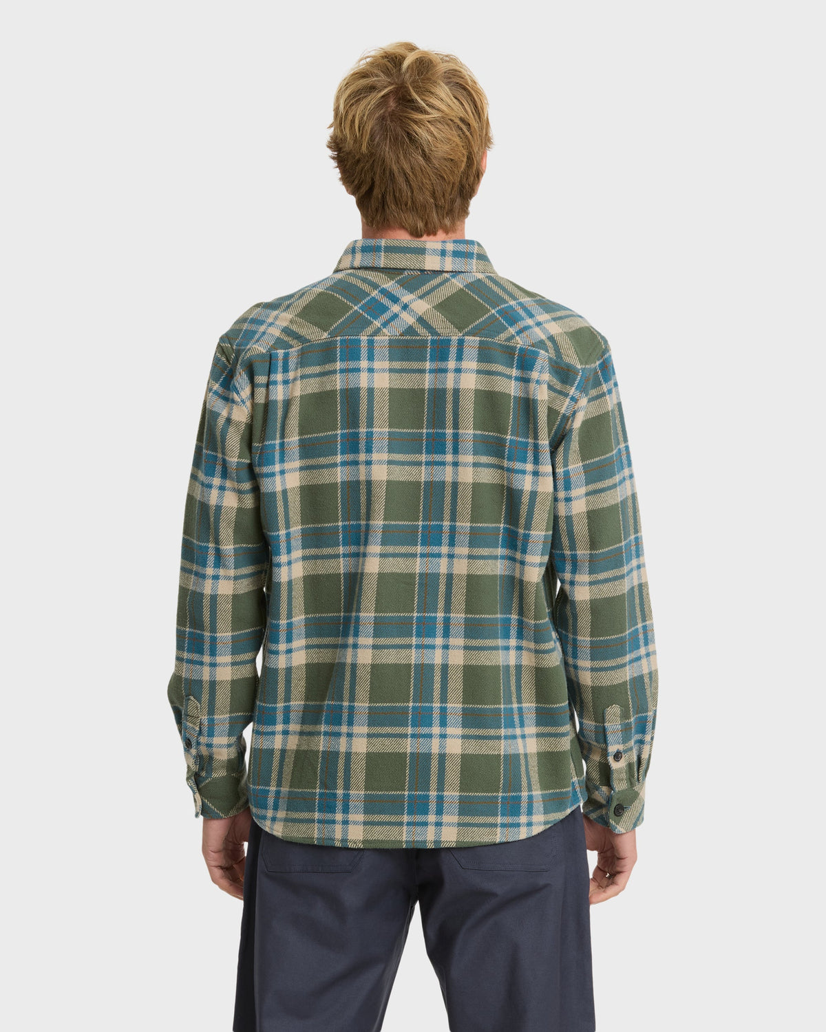 Waterman Dover Long Sleeve Flannel Overshirt - Thyme
