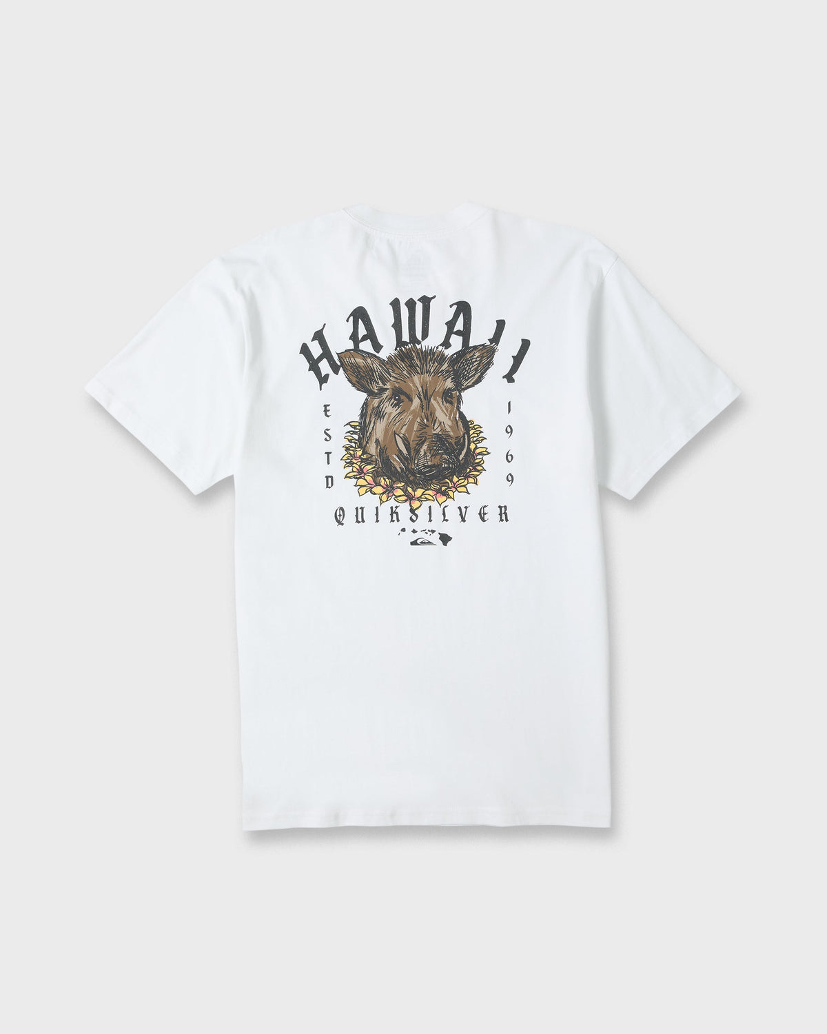 Hawaii Kalua Short Sleeve Cotton T-Shirt - White