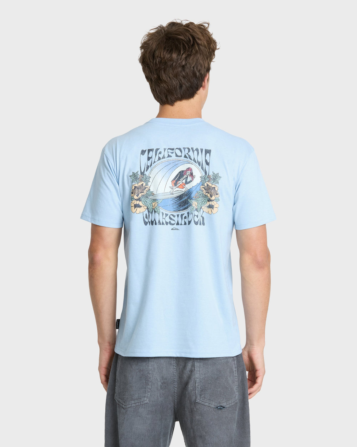 Grateful Cali Classic Short Sleeve Knit T-Shirt - Skyway Heather