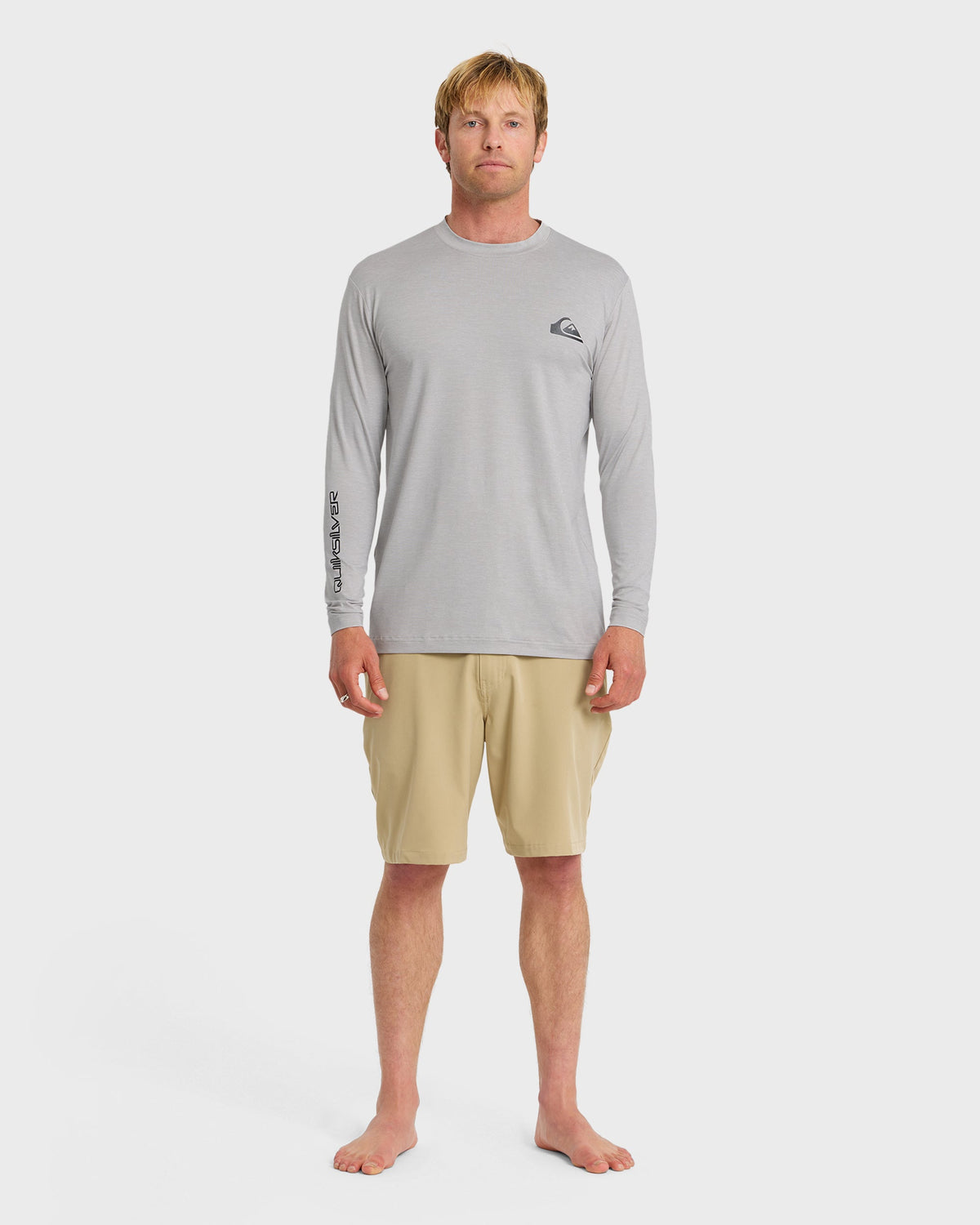 Everyday Long Sleeve Surf Tee - Light Grey Hth