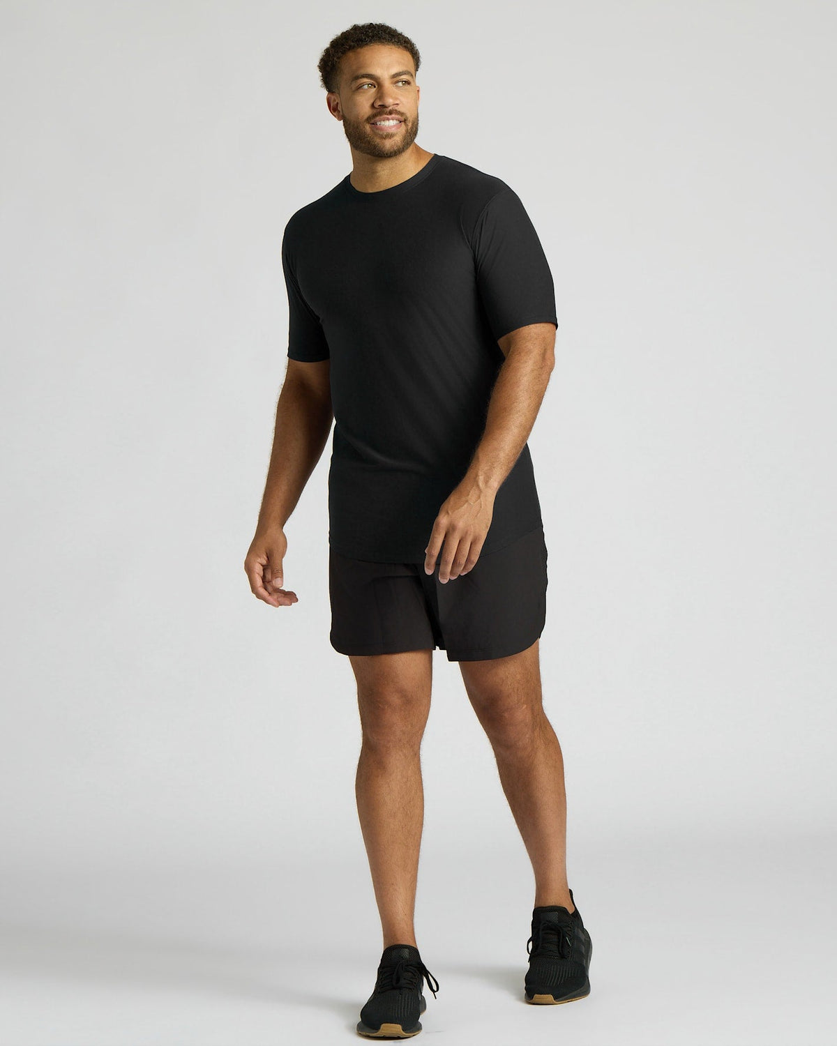 All Black Tall Active Curved Hem Crew 6-Pack