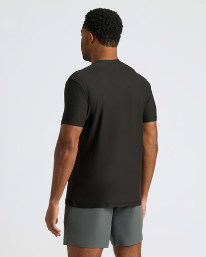 Black Active Crew Neck Tee