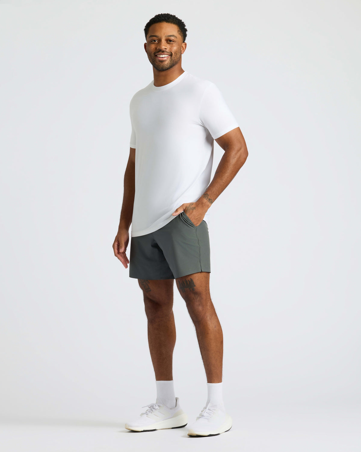 All White Active Crew 10-Pack