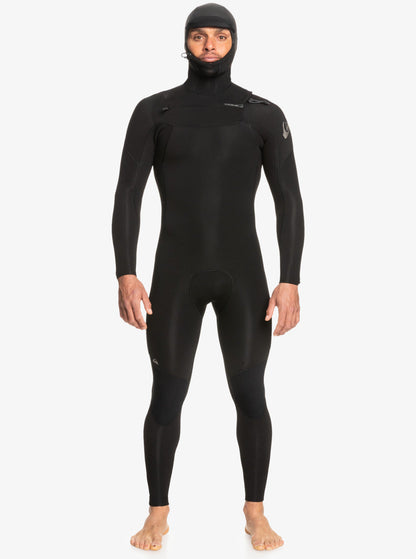 4/3mm Everyday Sessions Hooded GBS Chest Zip Wetsuit - Black