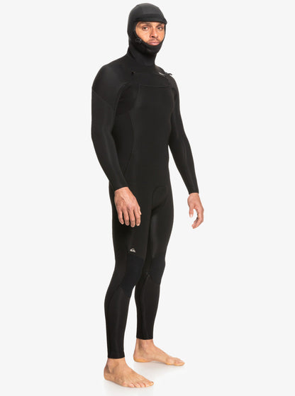 4/3mm Everyday Sessions Hooded GBS Chest Zip Wetsuit - Black