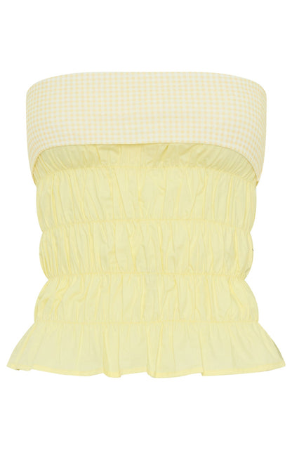 Changed Your Mind Strapless Top Lemon