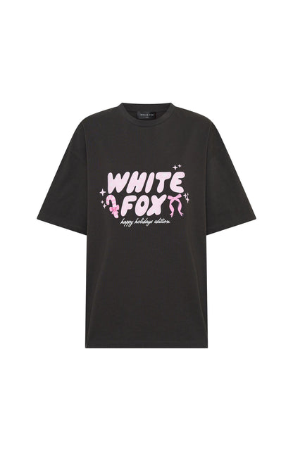 Christmas Feeling Oversized Tee Charcoal