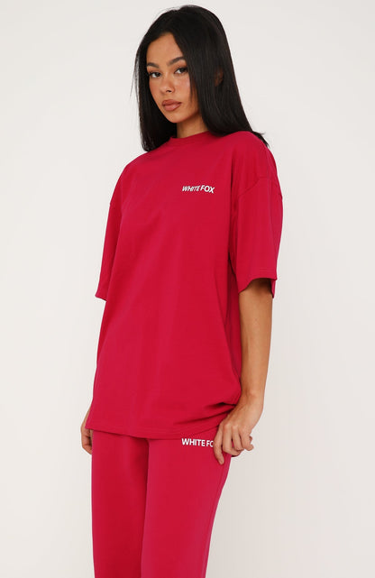 Core Classic Oversized Tee Berry