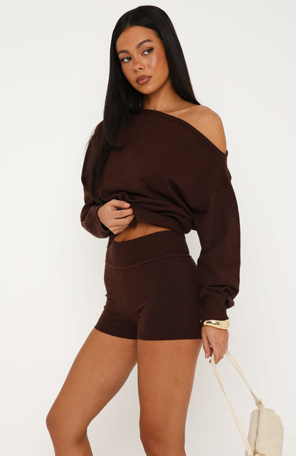 Everything To Everybody Booty Shorts Dark Chocolate